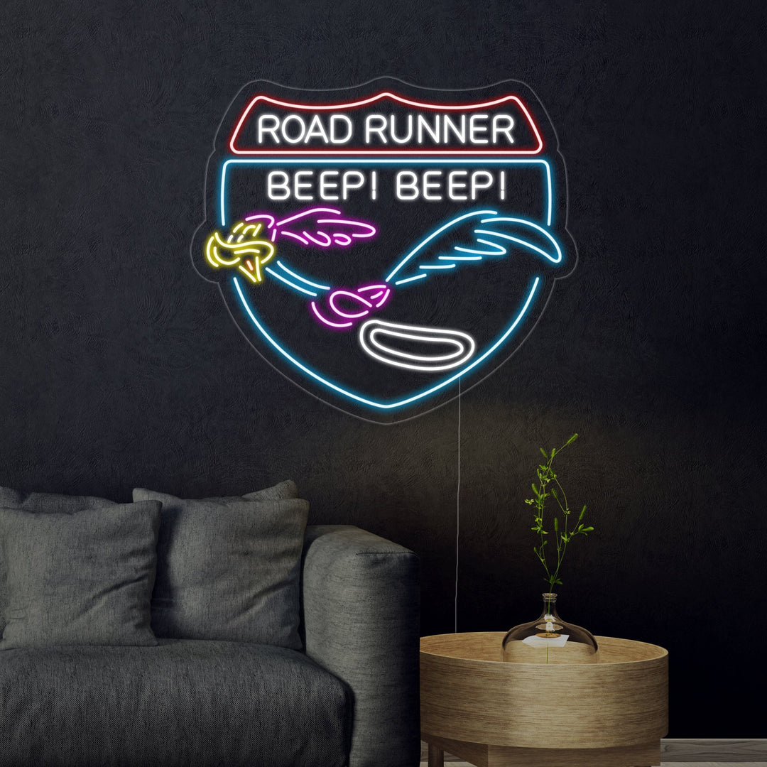 "Road Runner Beep Beep" Neonschrift