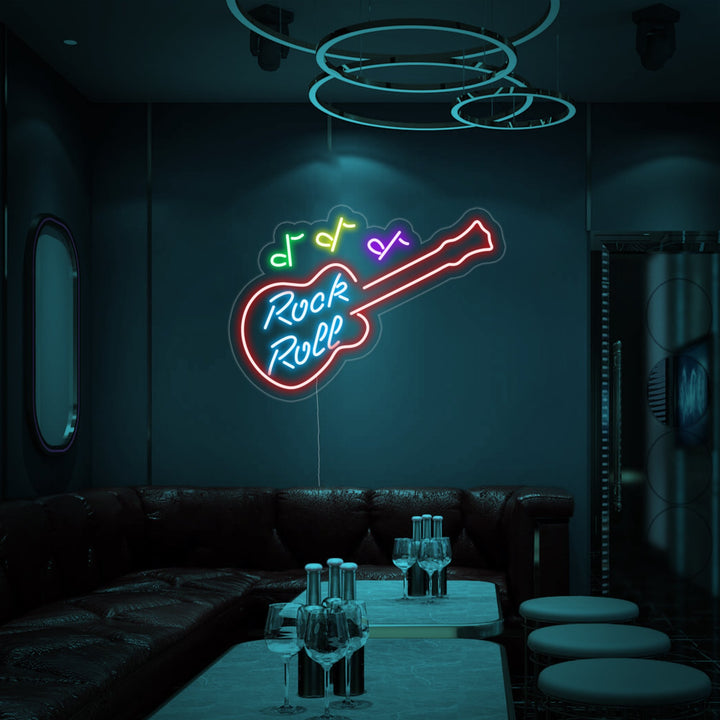 "Rock Roll" Neonschrift