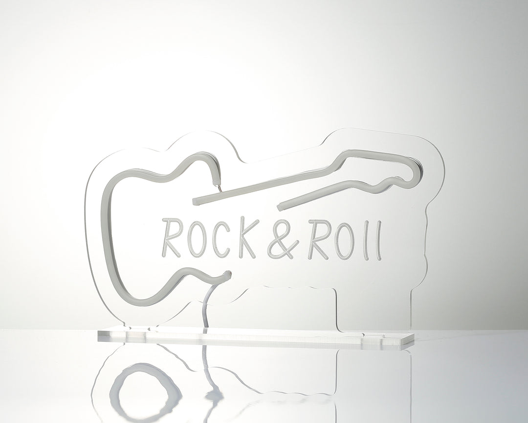 "Rock Roll" Schreibtisch LED Neonschrift