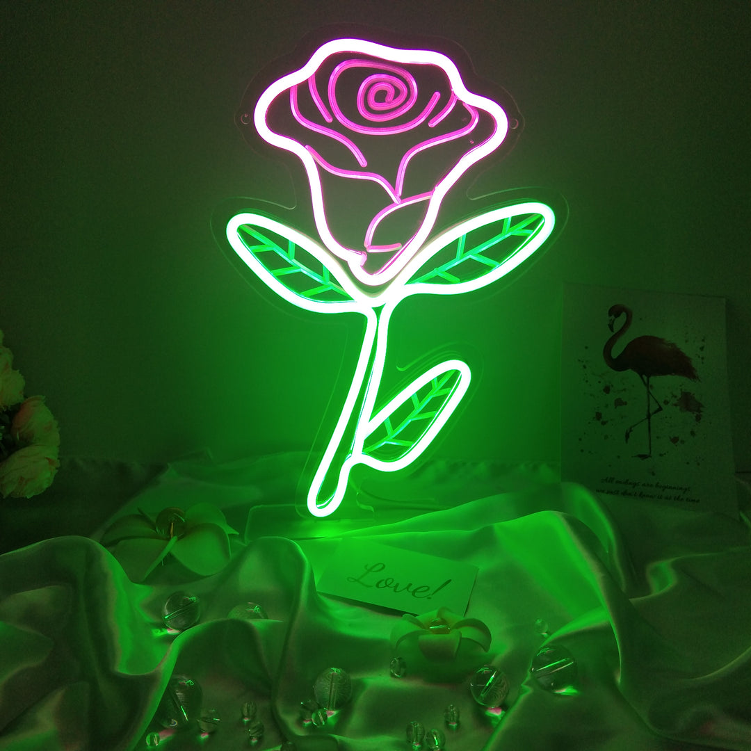 "Rose" Schreibtisch LED Neonschrift