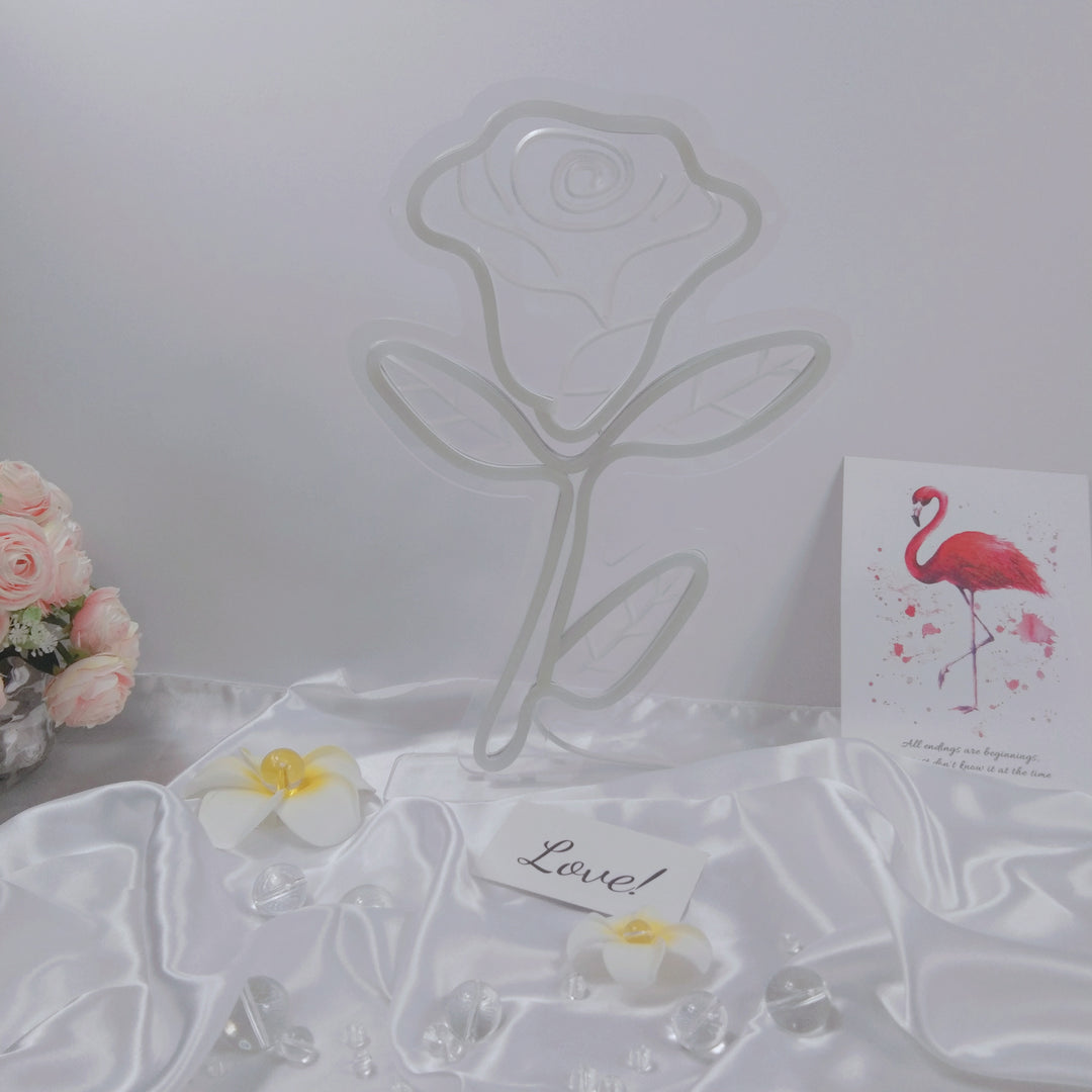 "Rose" Schreibtisch LED Neonschrift