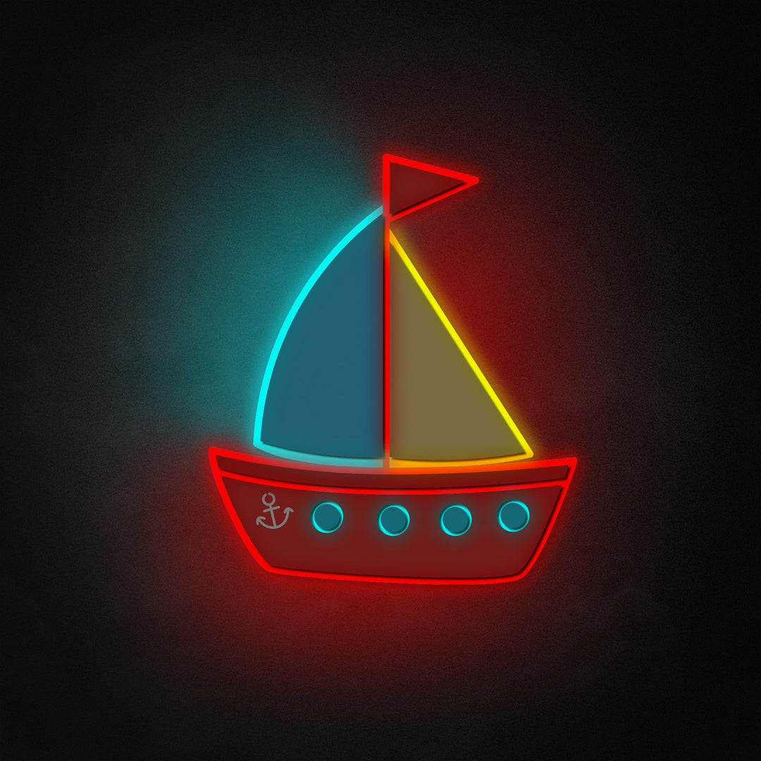 "Segelboot" Neon Like