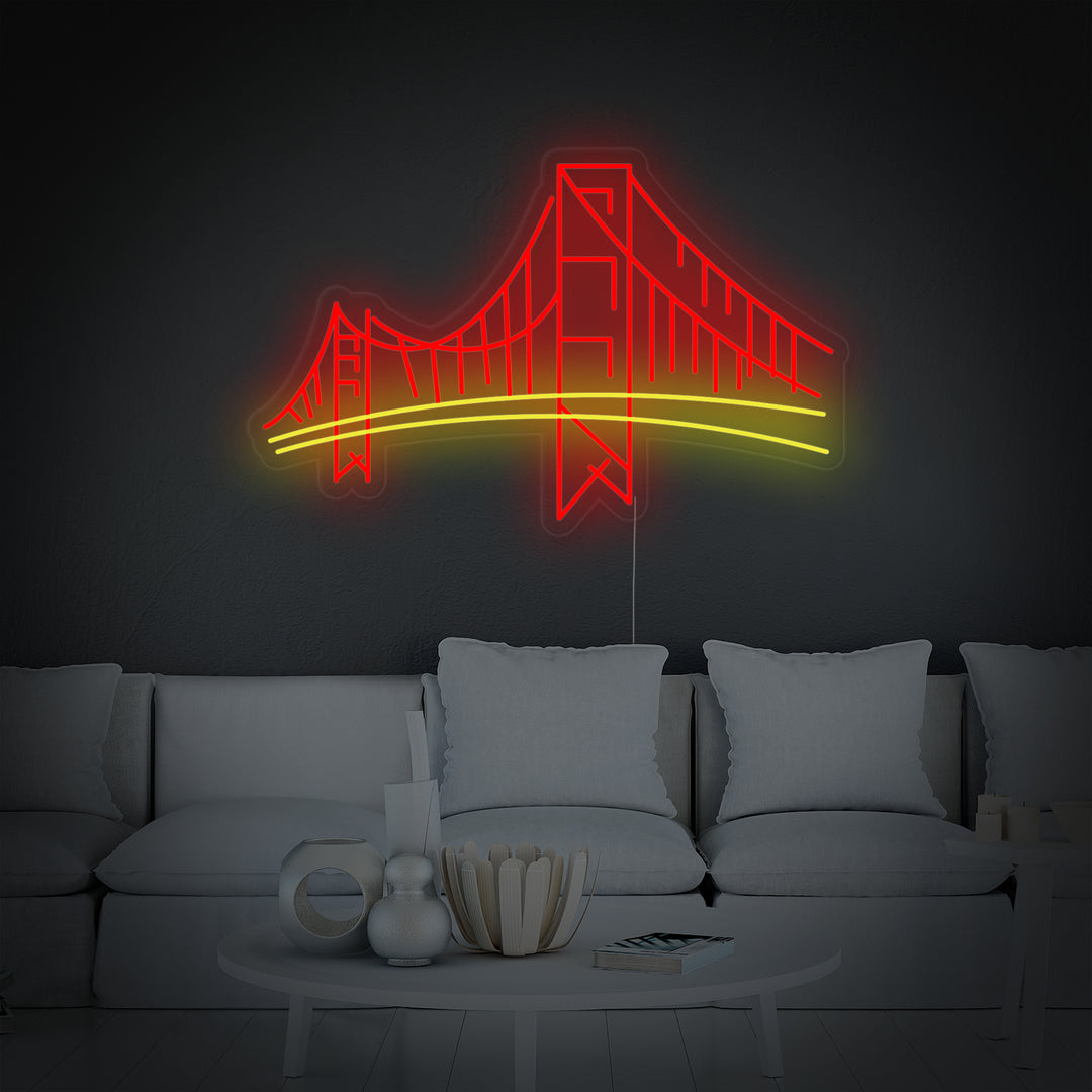 "San Francisco Golden Gate" Neonschrift