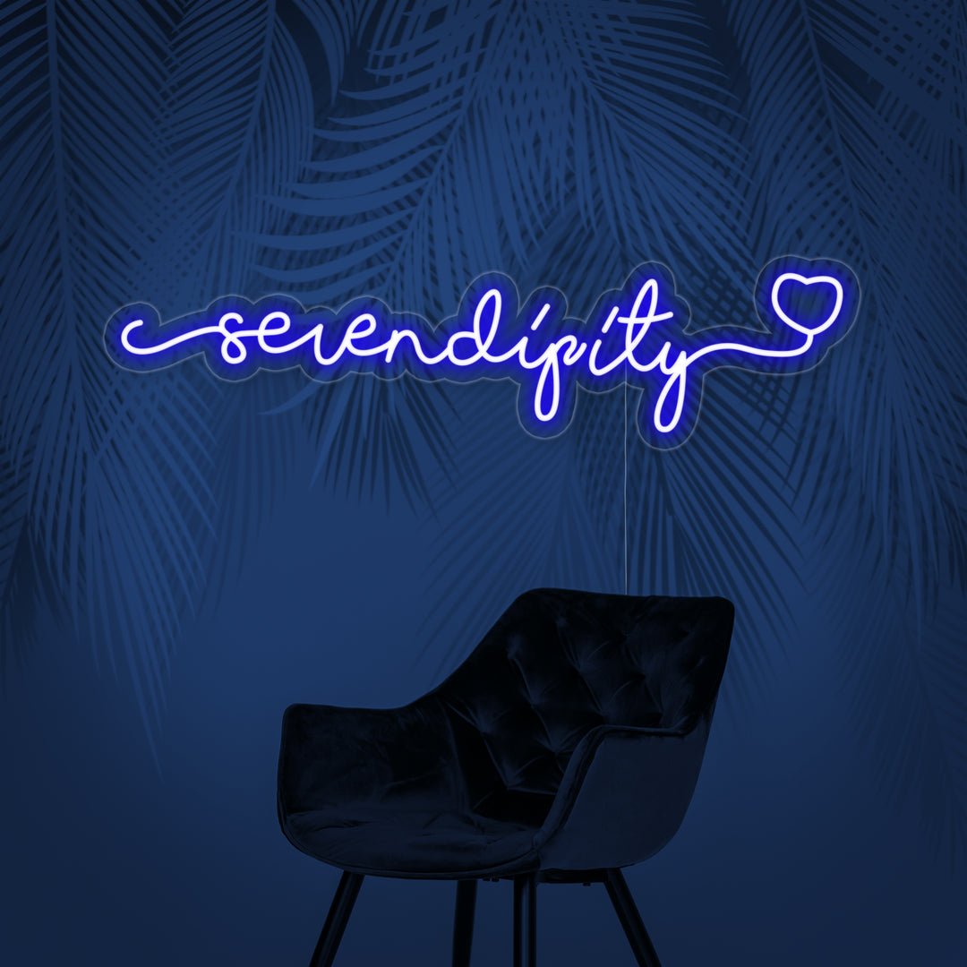 "Serendipity" Neonschrift