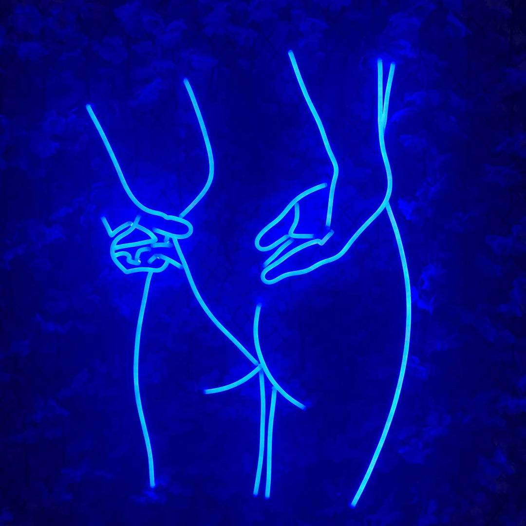 "Sexy Frauenkörper" Neonschrift