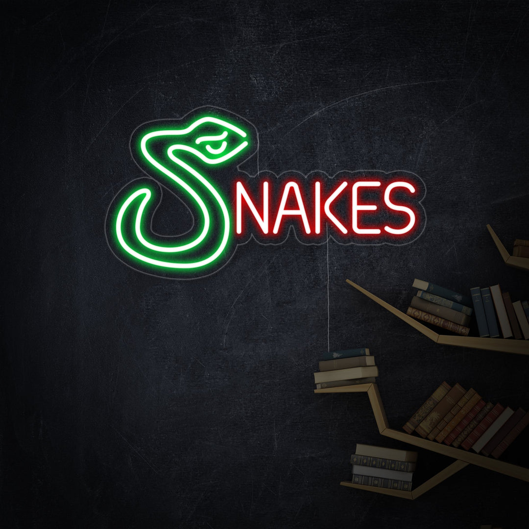 "Snakes" Neonschrift