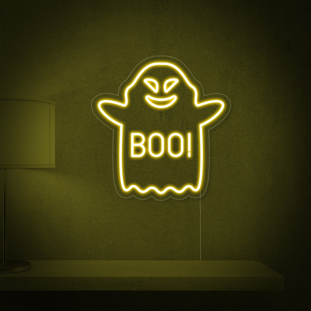 "Boo Geist" Neonschrift