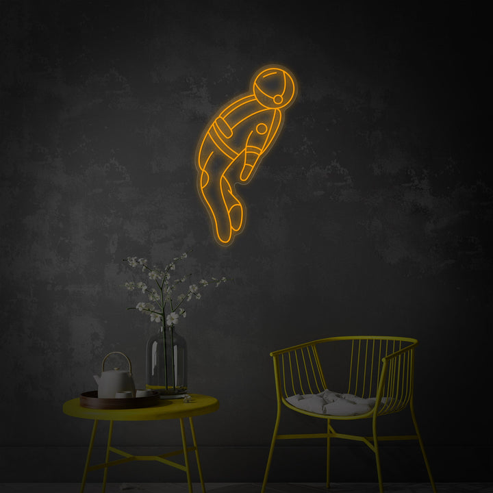"Raumfahrer" Neonschild