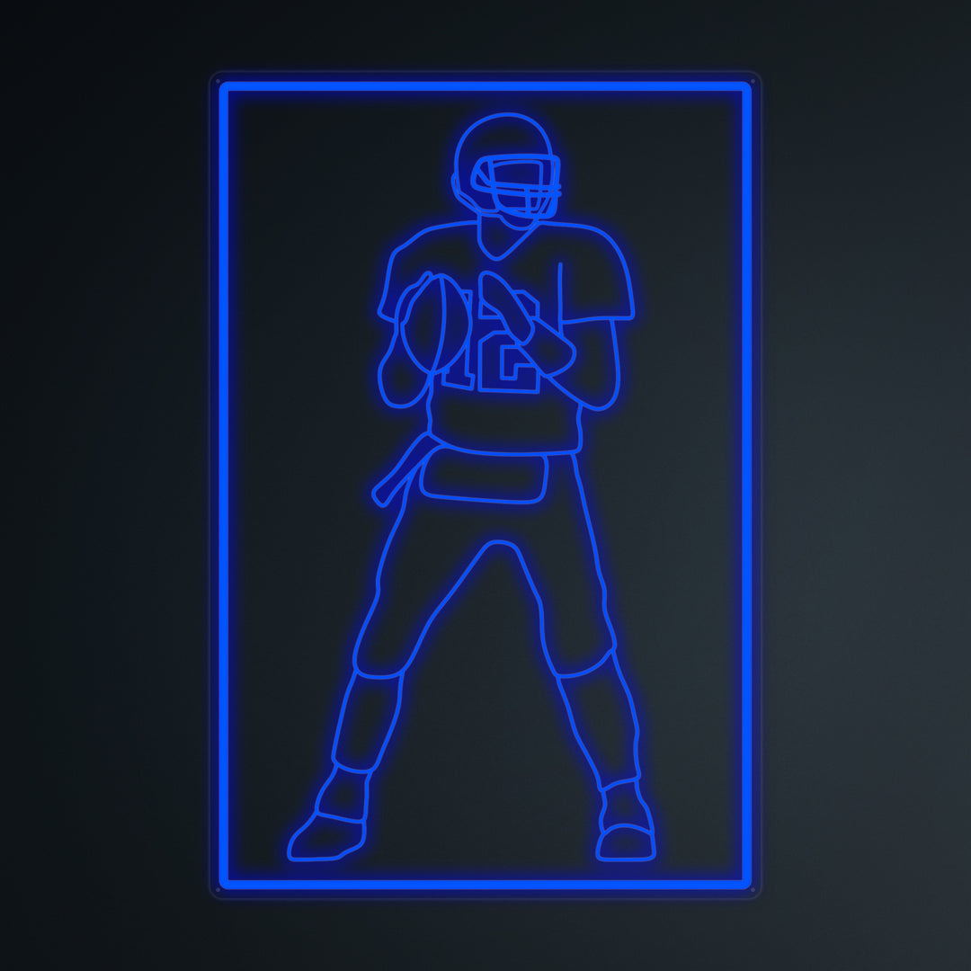 "Fußballspieler 12 Sport" Mini-Neonschild