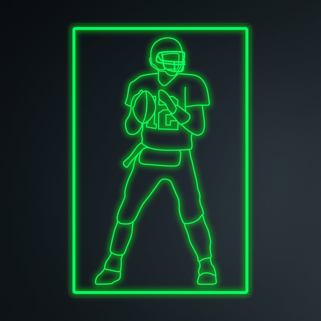 "Fußballspieler 12 Sport" Mini-Neonschild