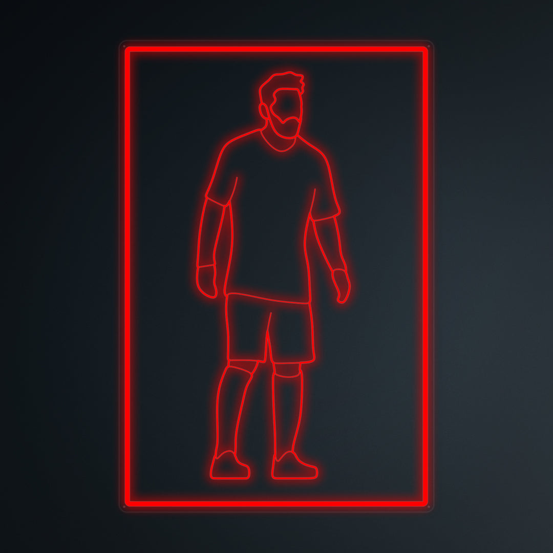 "Fußballspieler 10 Sport" Mini-Neonschild