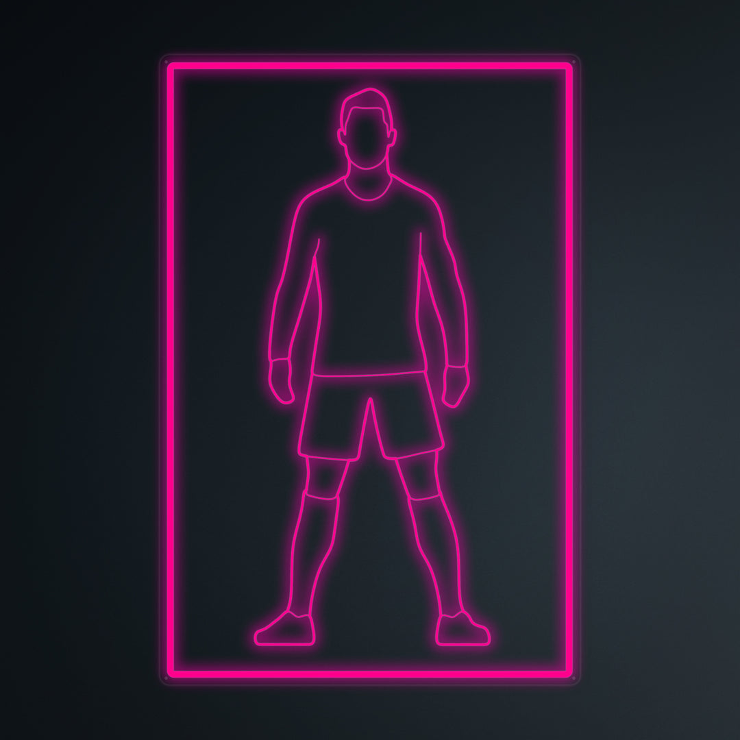 "Fußballspieler 7 Sport" Mini-Neonschild