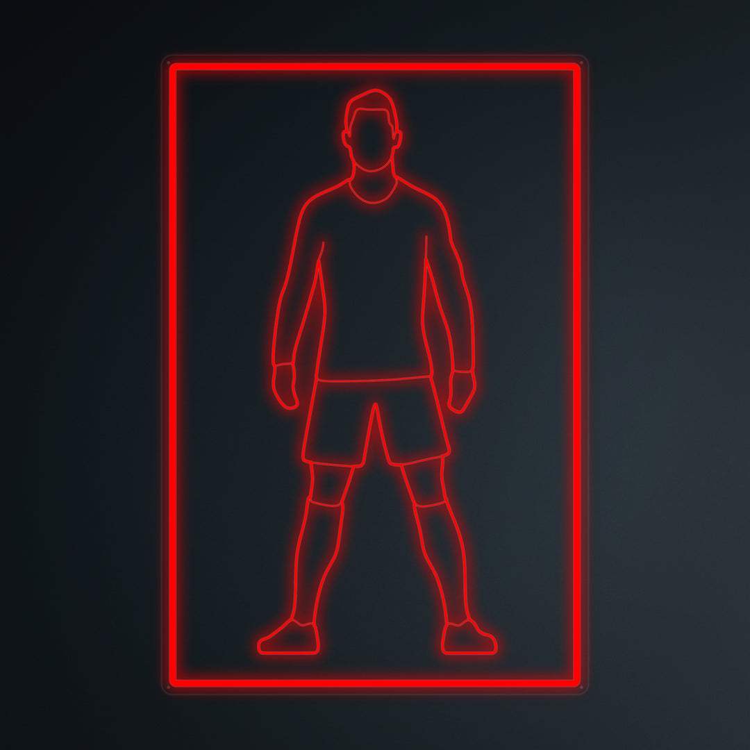 "Fußballspieler 7 Sport" Mini-Neonschild