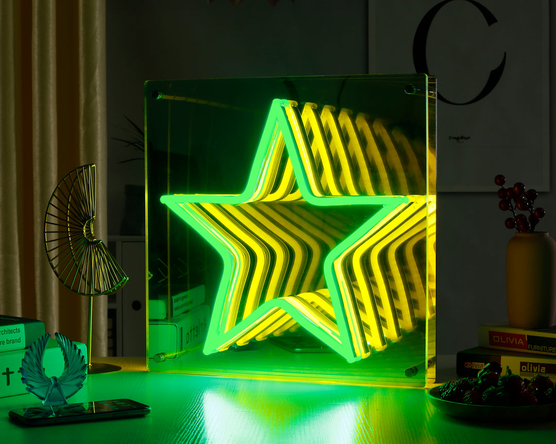 "Sterne" 3D Unendlichkeits LED Neonschrift