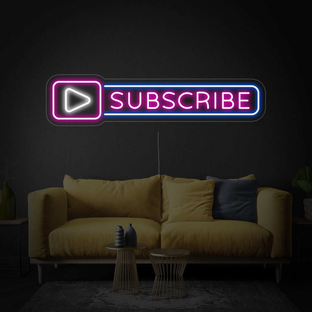 "Subscribe" Neonschrift