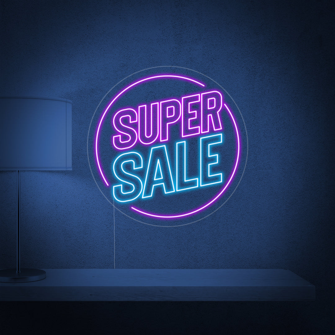 "Super Sale" Neonschrift