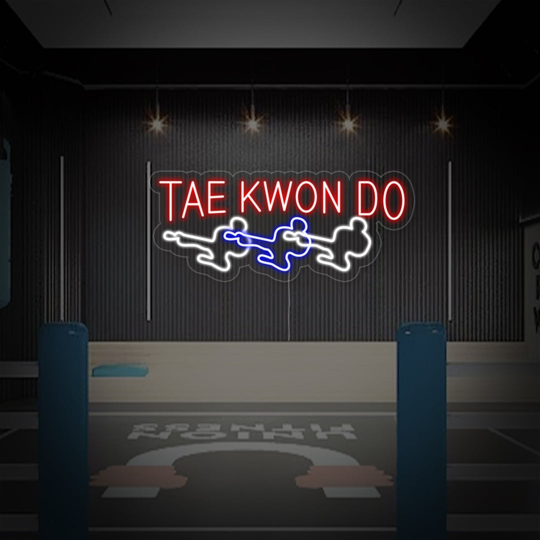 "Taekwondo Männer" Neonschrift