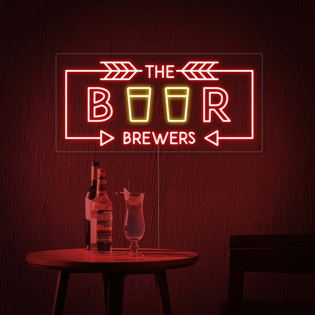 "The Beer Brewers" Neonschrift
