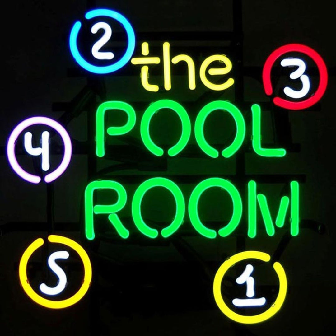 "The Pool Room" Neonschrift
