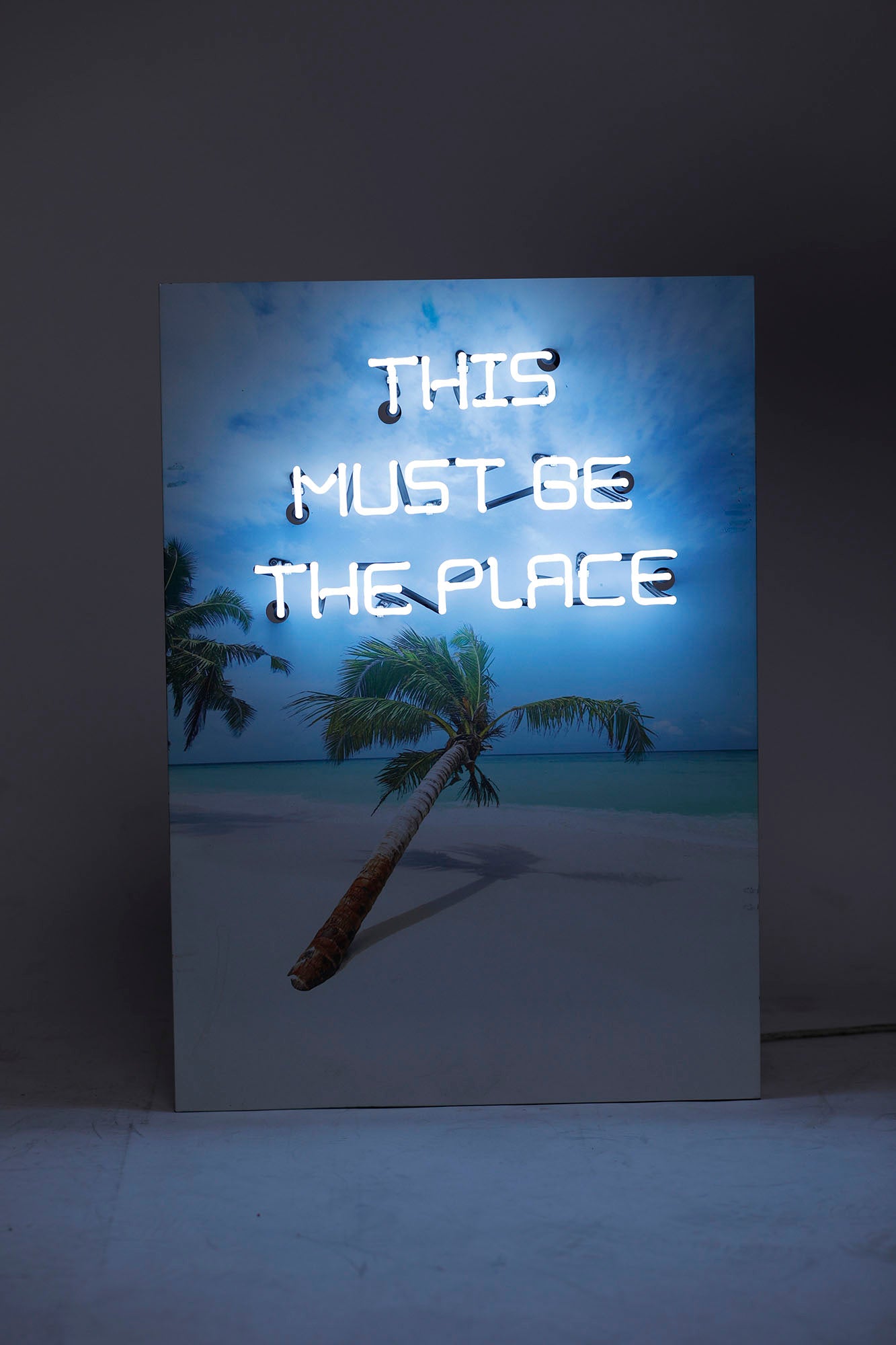 "This Must Be The Place" Neon auf Leinwand
