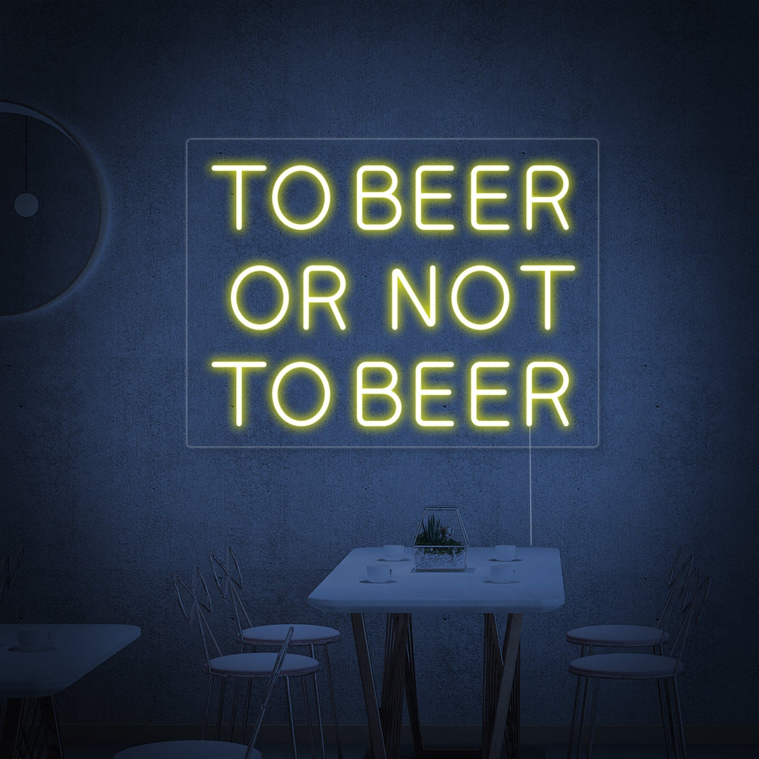 "Bierbar, To Beer Or Not To Beer" Neonschrift