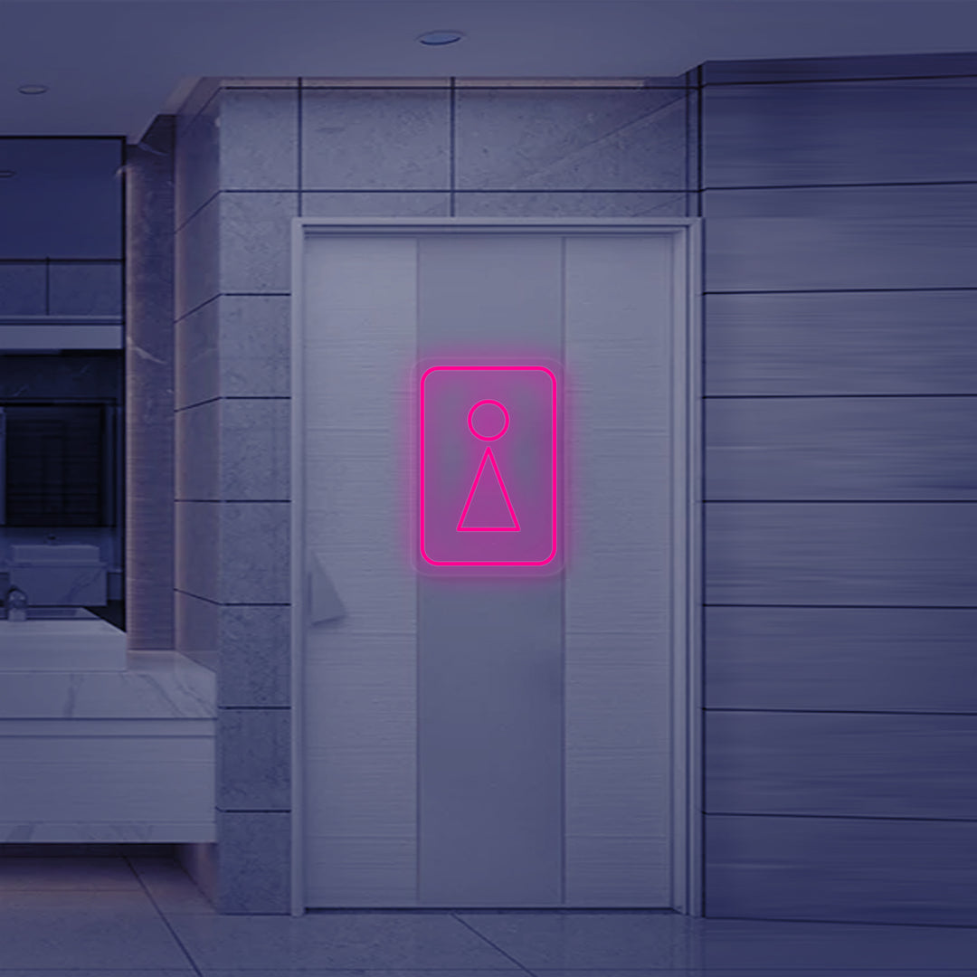 "Toilette WC Frau Symbol" Neonschrift