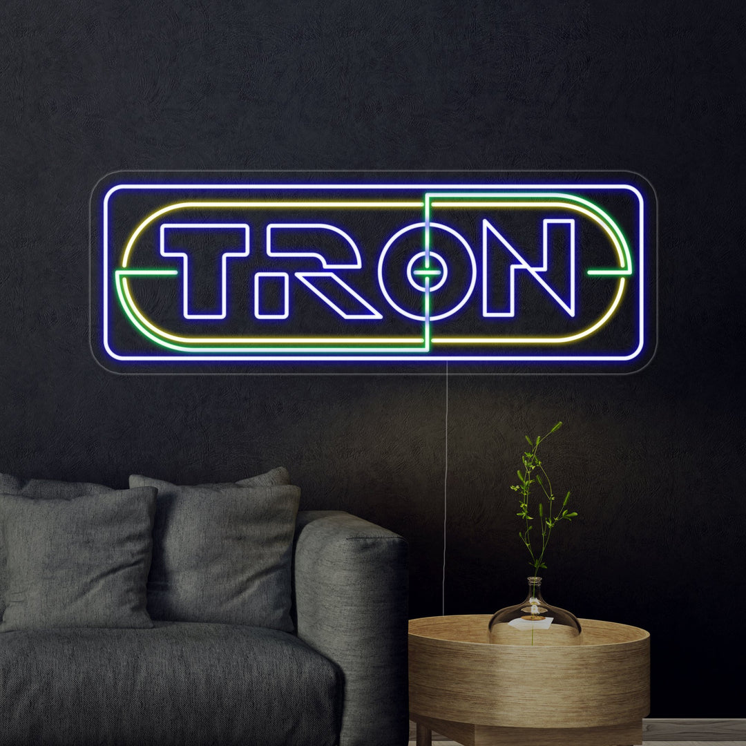 "Tron" Neonschrift