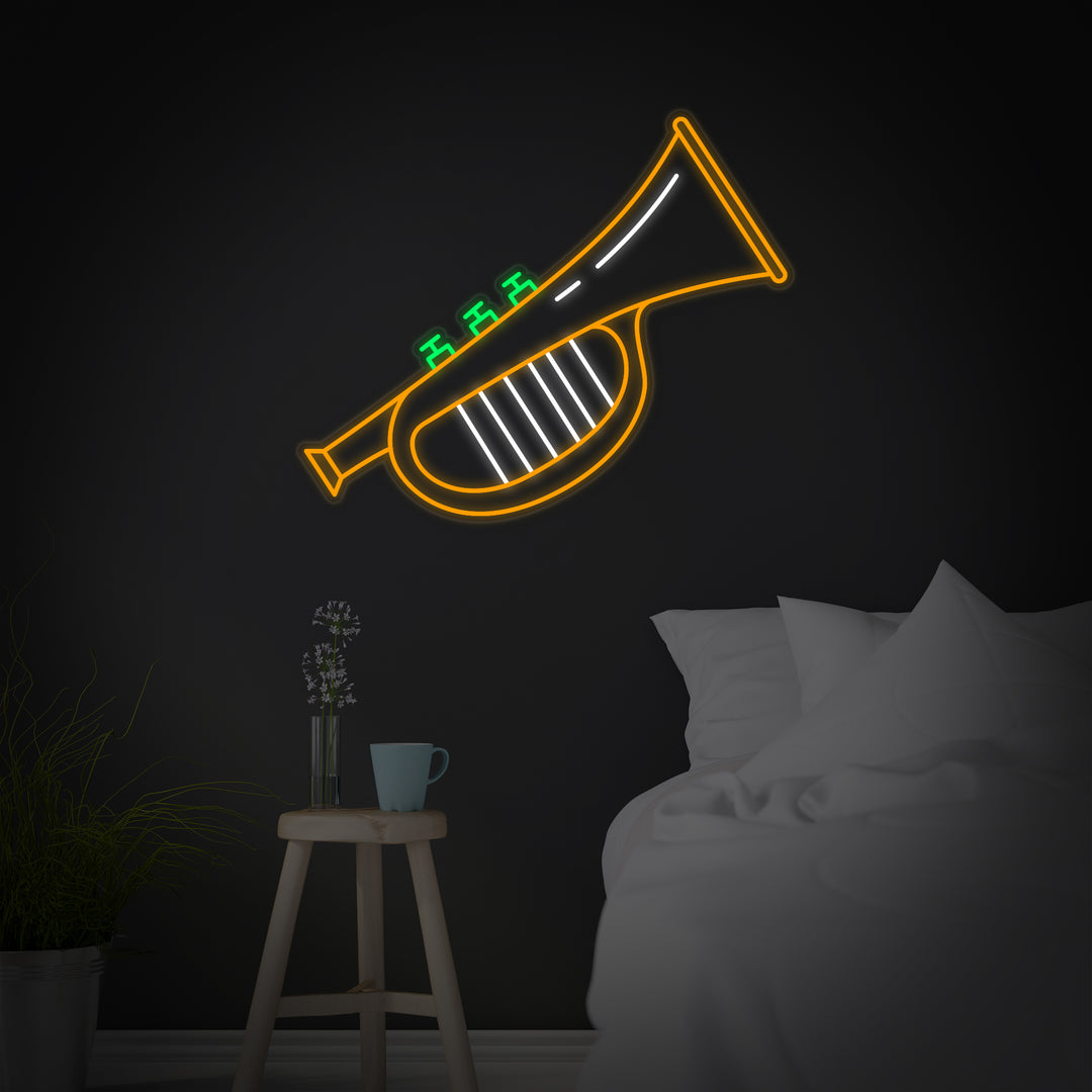 "Trompeten Jazz" Neonschrift