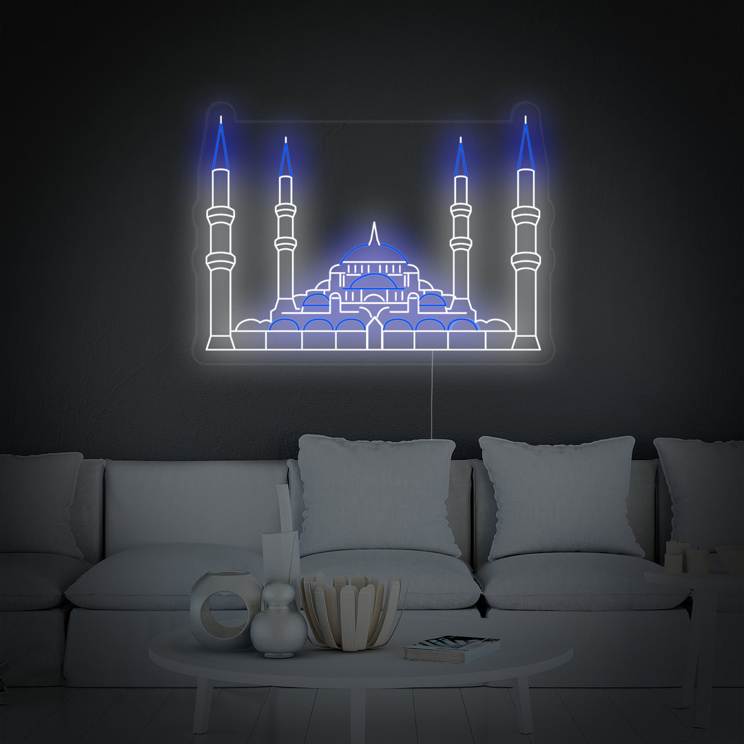 "Moschee In Der Türkei" Neonschrift
