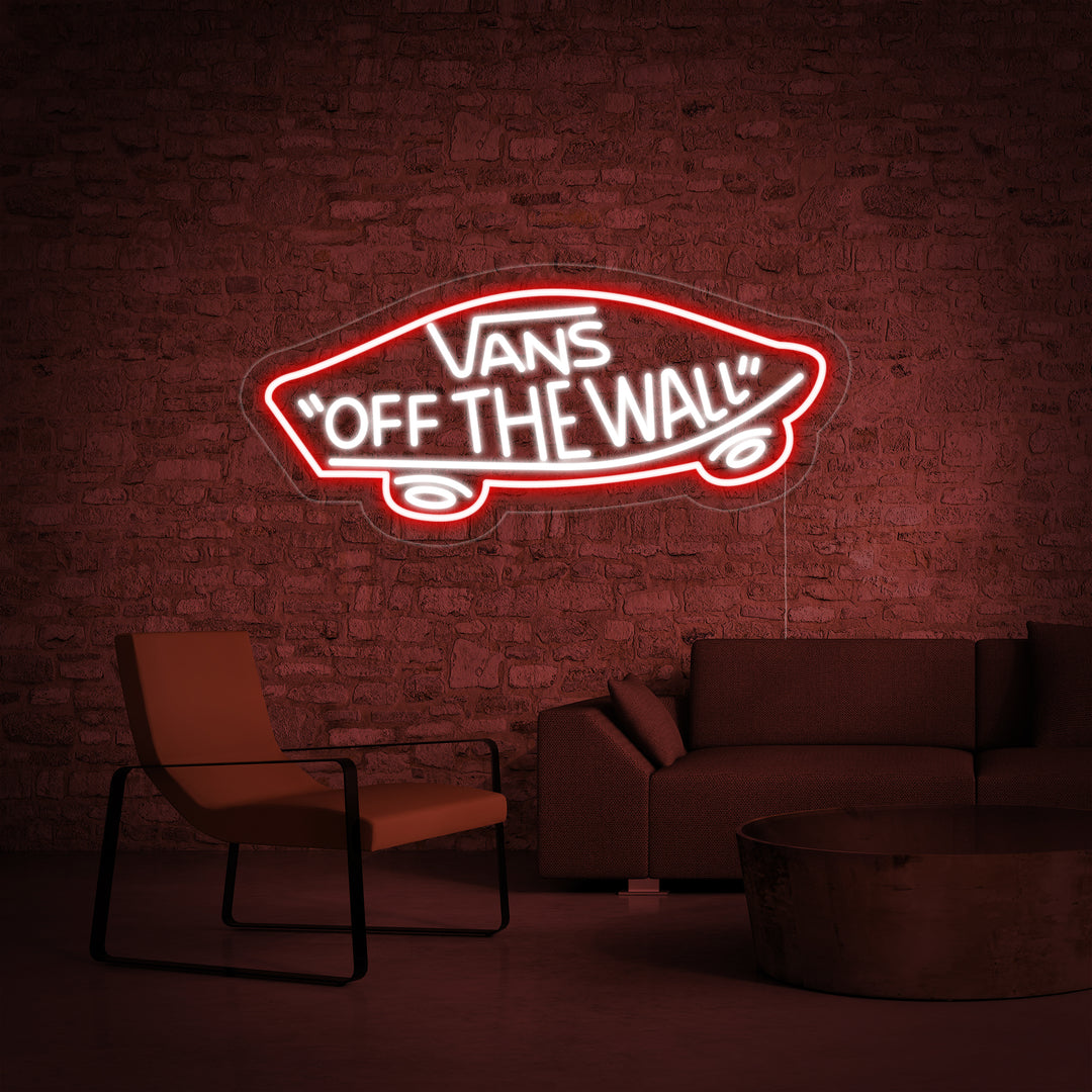 "Vans Off The Wall" Neonschrift