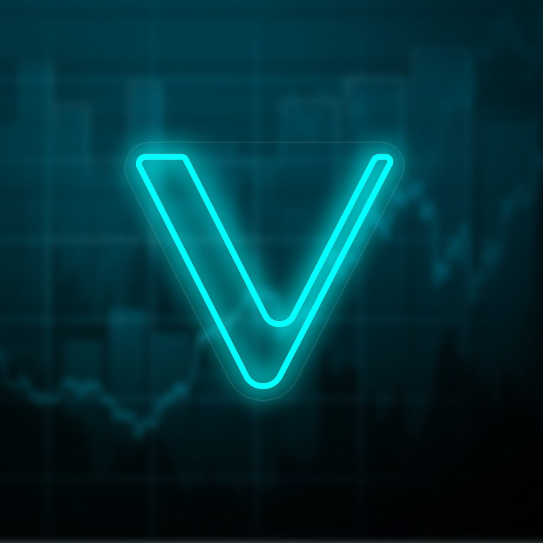 "Vet Vechain-Logo" Neonschrift