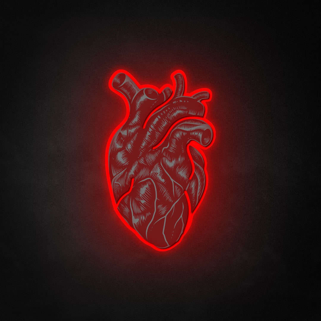 "Vintage anatomisches Herz" Neon Like