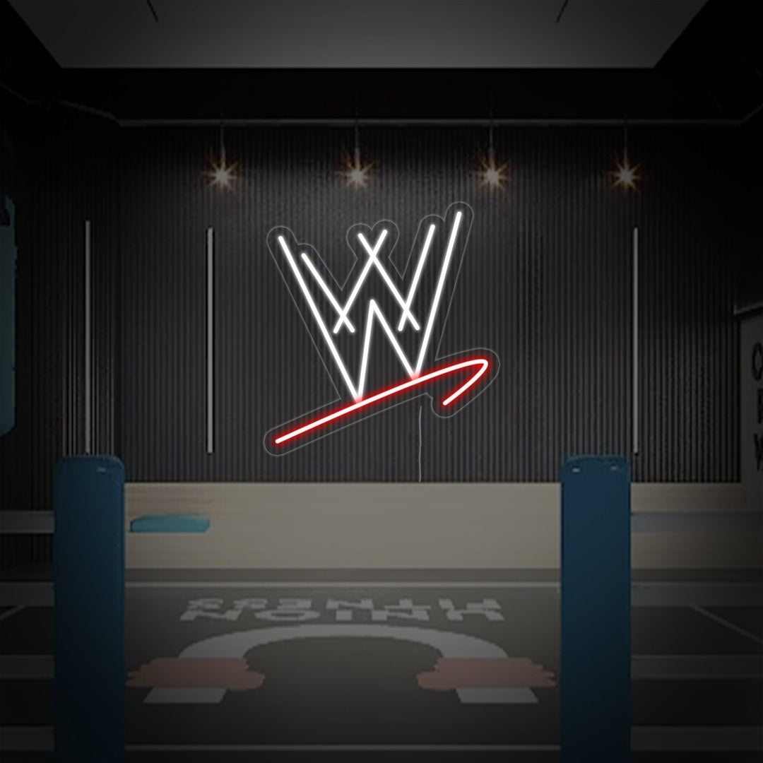 "WWE" Neonschrift