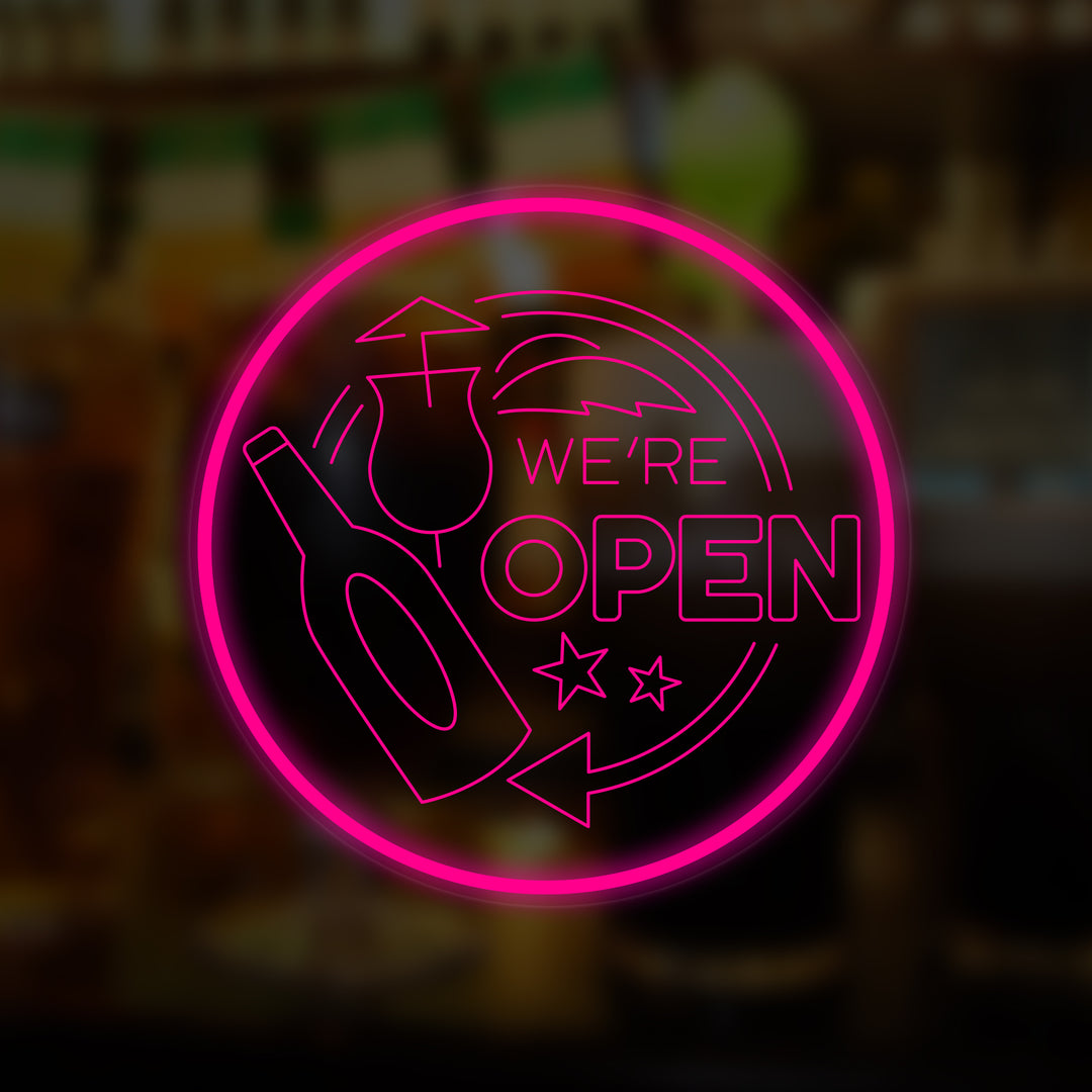 "We Are Open" Kneipe, Bar Mini-Neonschild