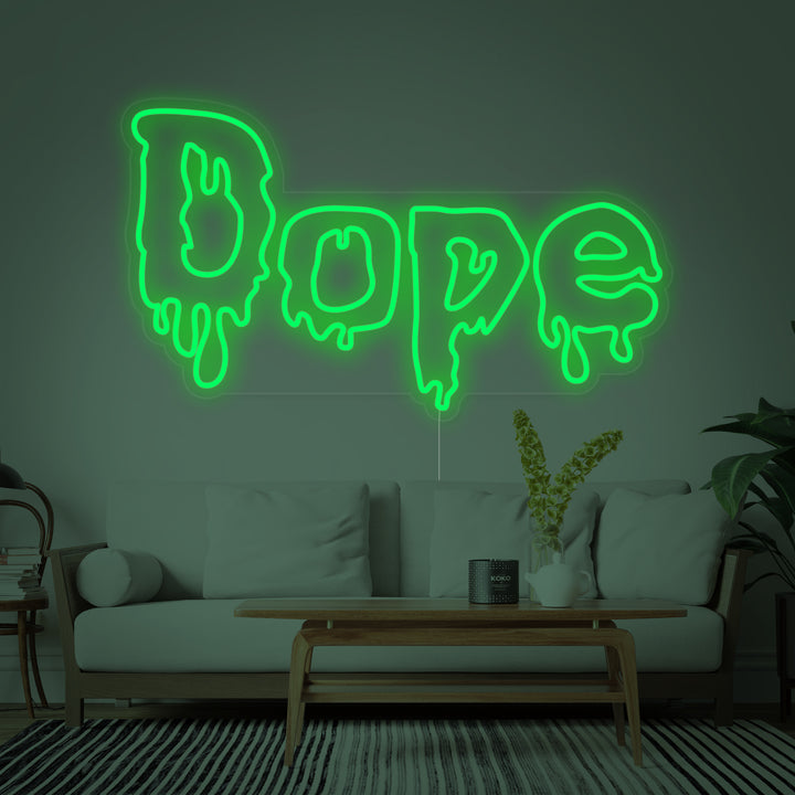 "Marijuana Dope" Neonschrift, Dope Leuchtreklame, Dope Leuchtschild