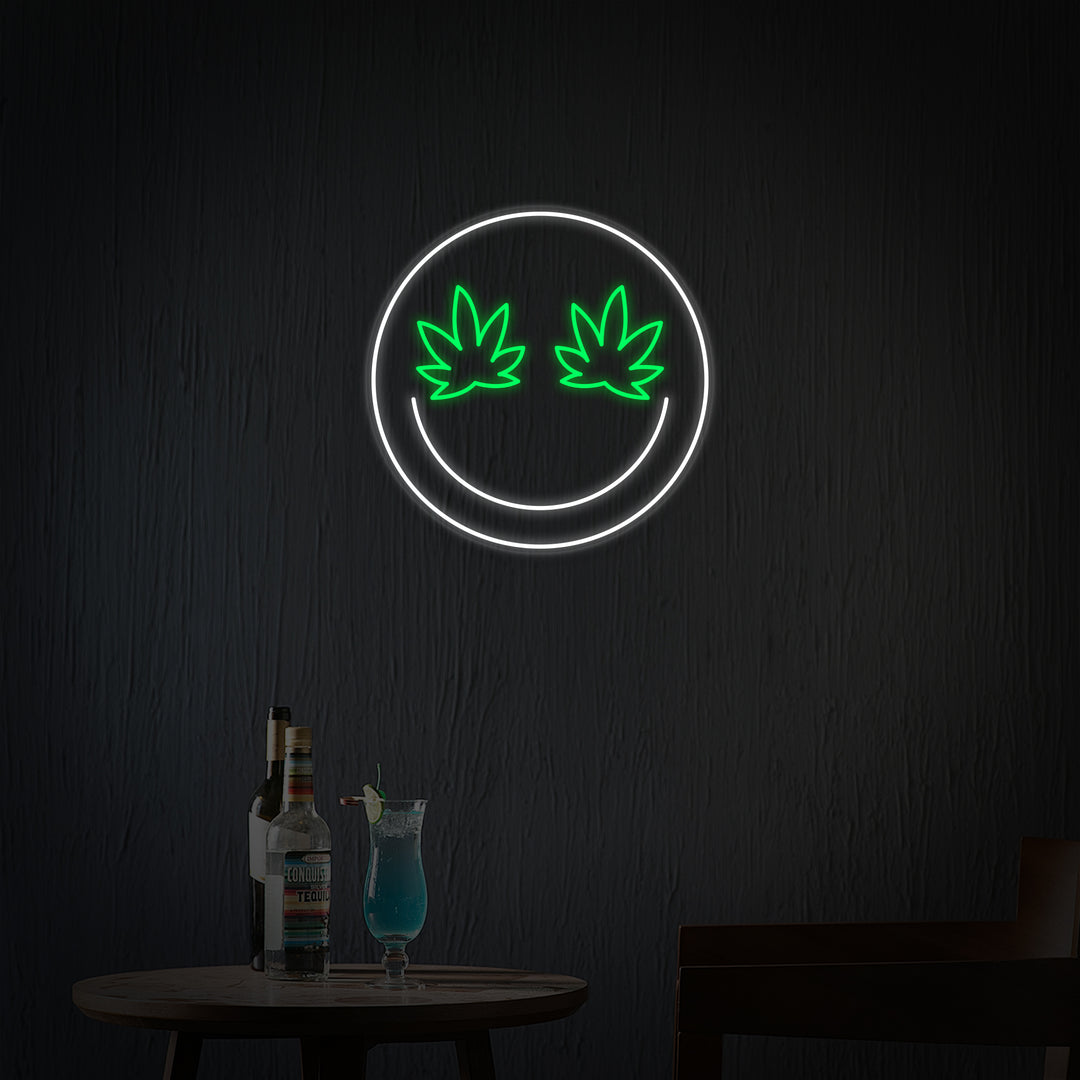 "Marihuana Emoji" Neonschrift