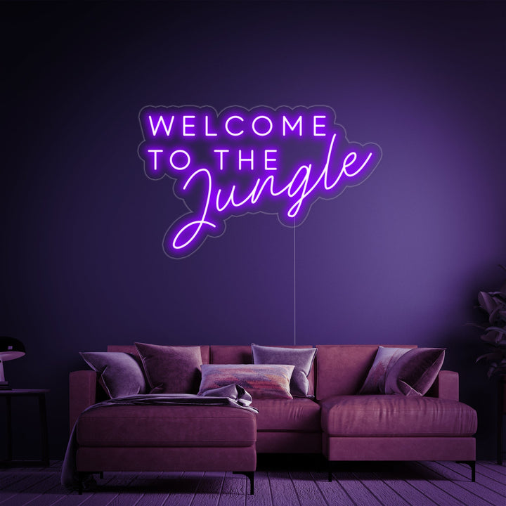 "Welcome to the Jungle" Neonschrift