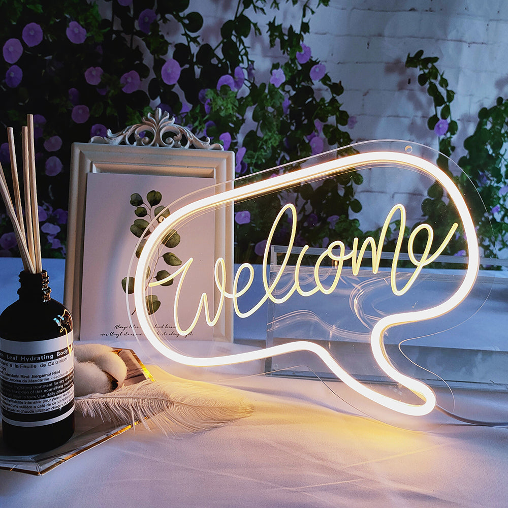 "Welcome" USB Mini LED Neonschrift