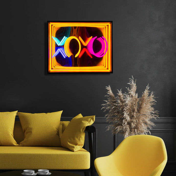 "XOXO" 3D Unendlichkeits LED Neonschrift