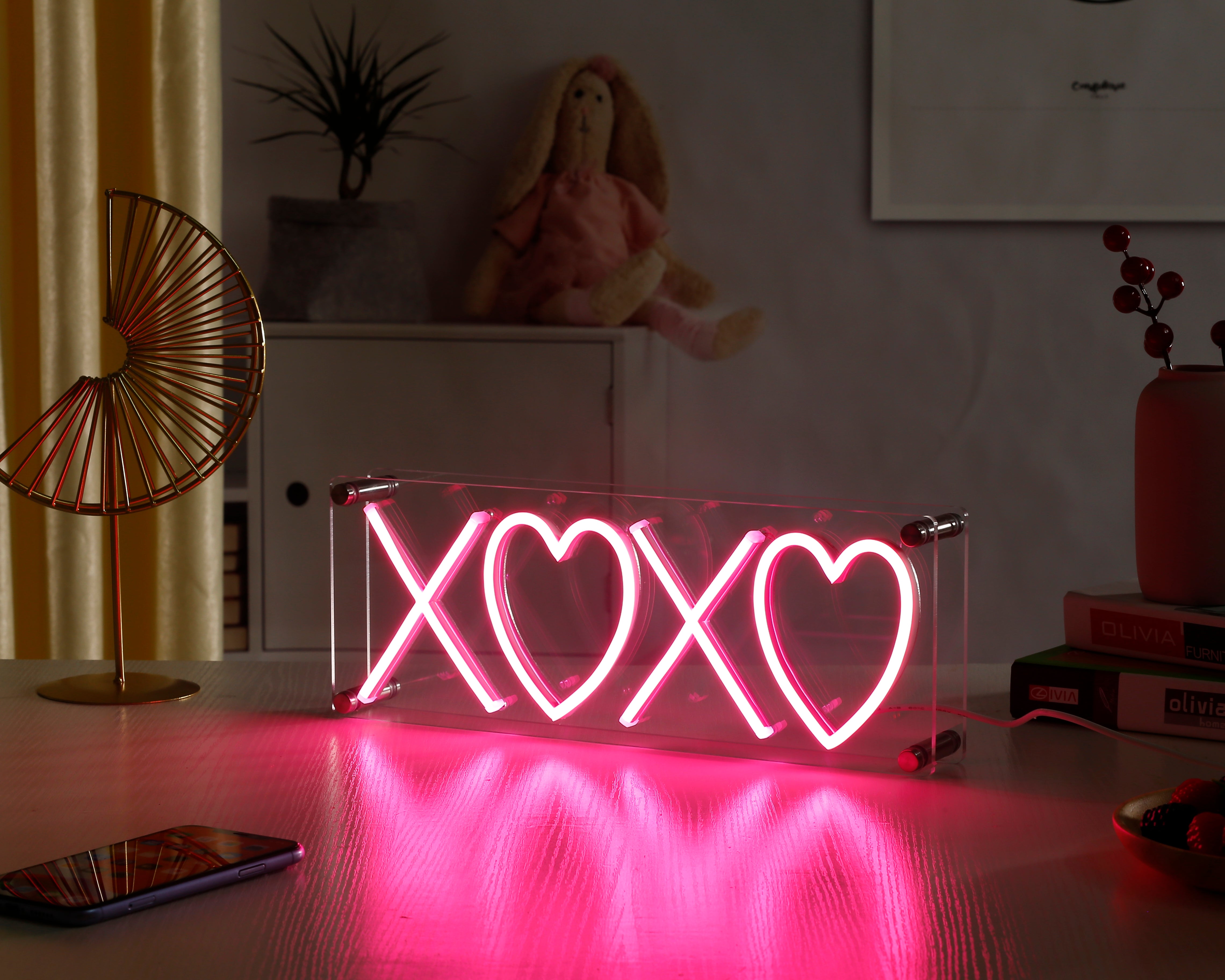 "XOXO" Desk LED Neonschrift