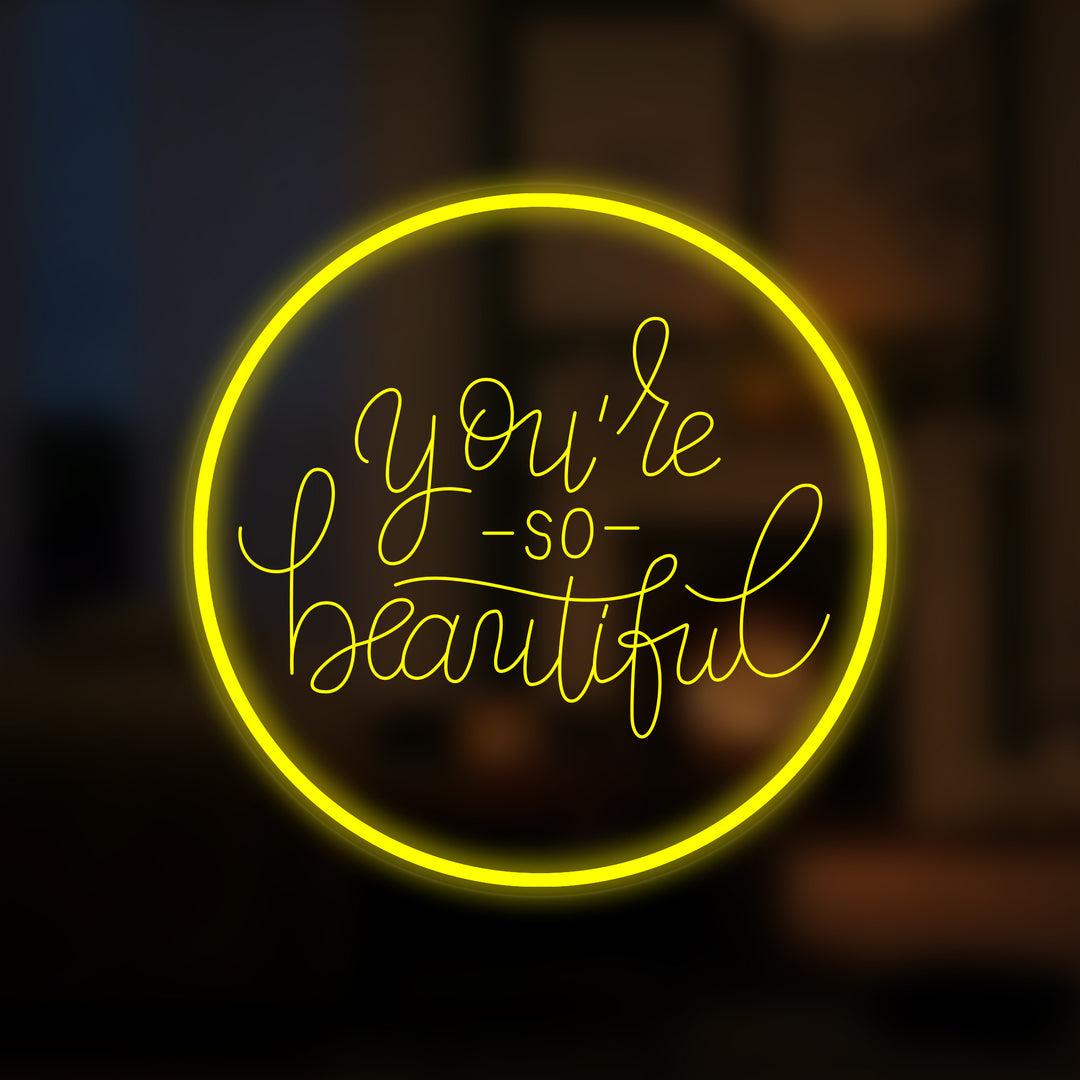 "You Are Beautiful" Mini-Neonschild