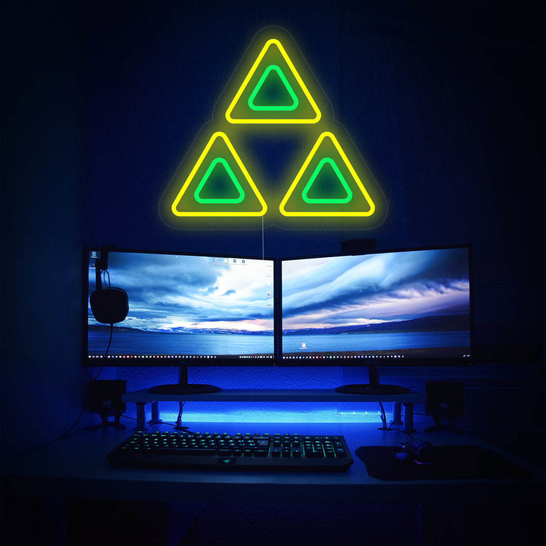 "Zelda Triforce" Neonschrift