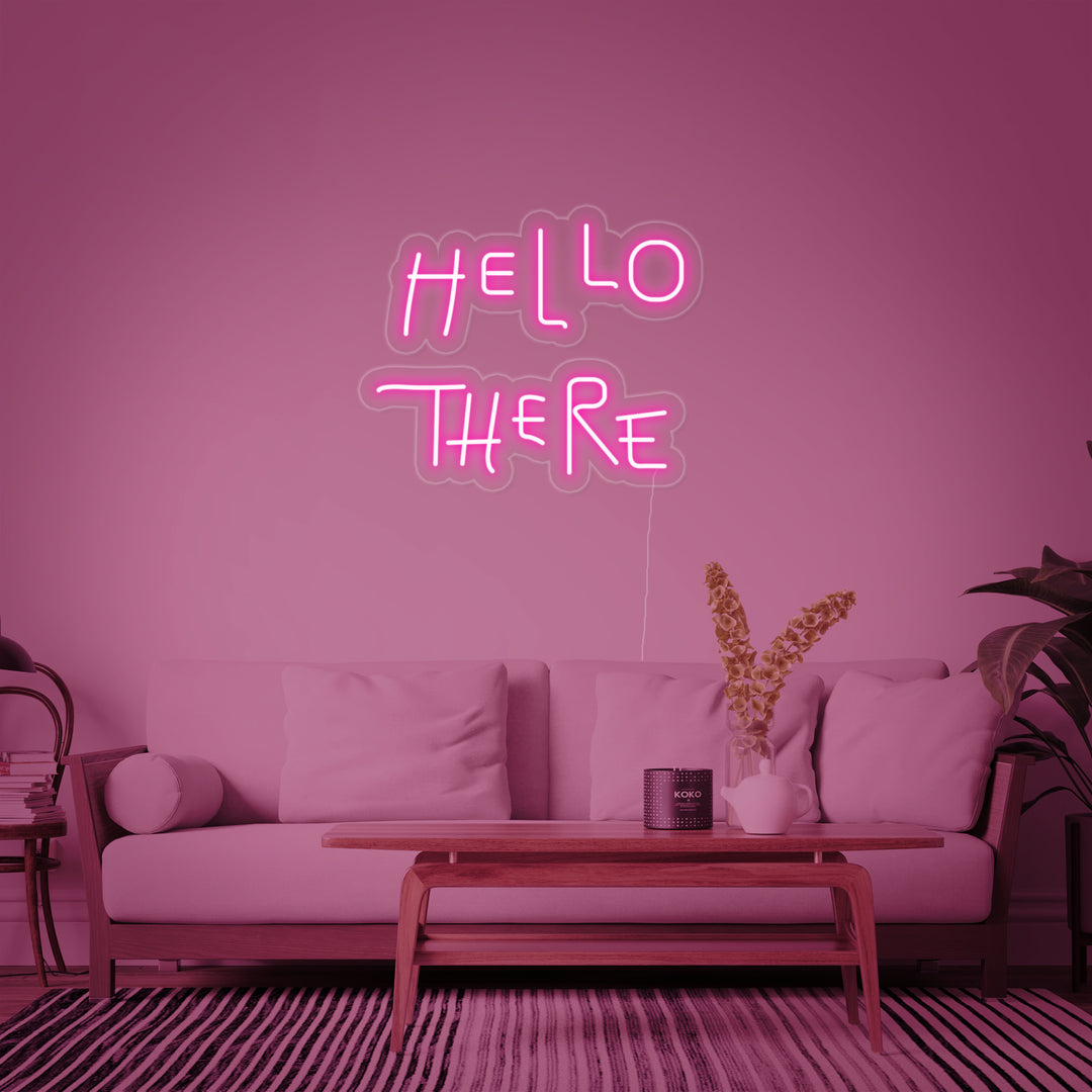 "Hello There" Neonschrift