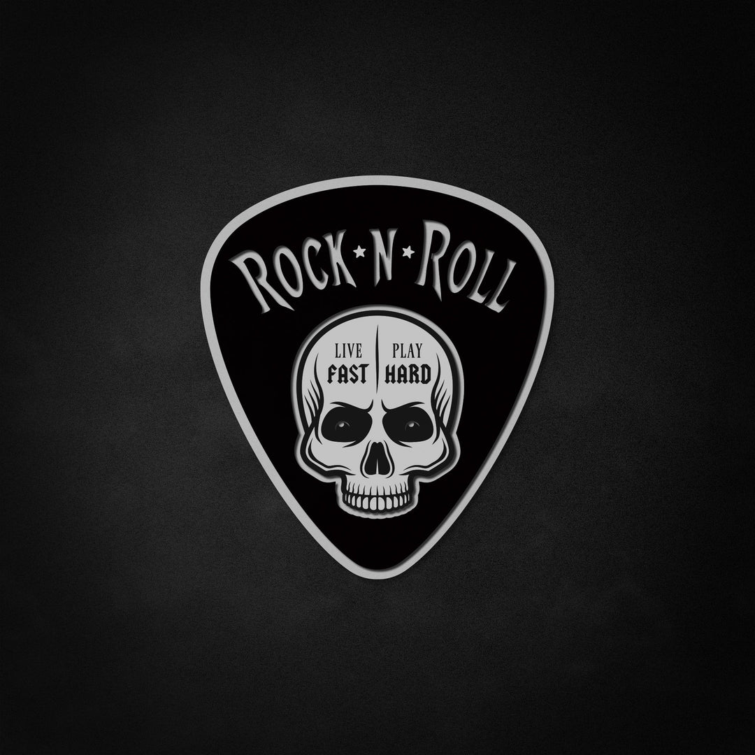 "Rock N Roll, Totenkopf" Neon Like