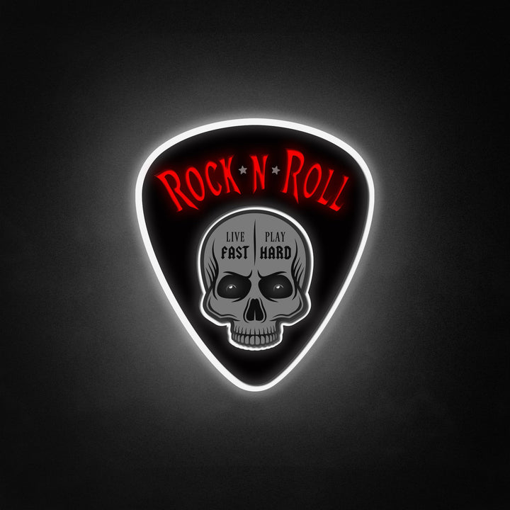 "Rock N Roll, Totenkopf" Neon Like