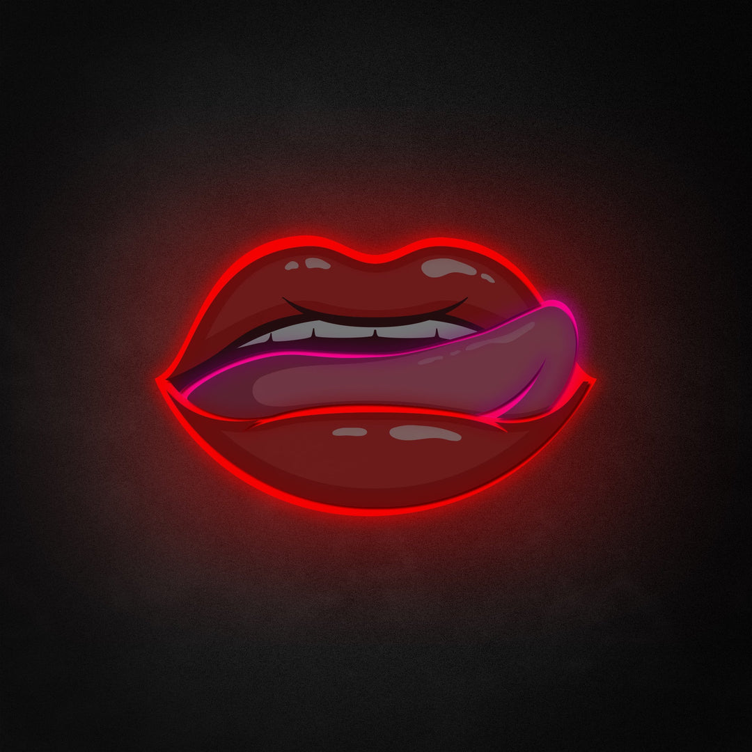 "Sexy weibliche Lippen" Neon Like