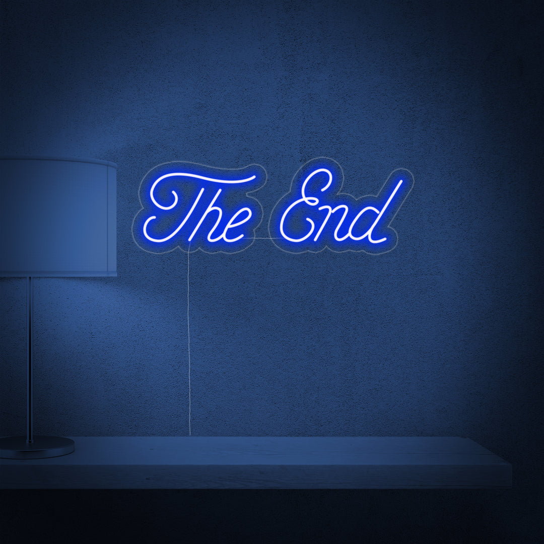 "The End" Neonschrift