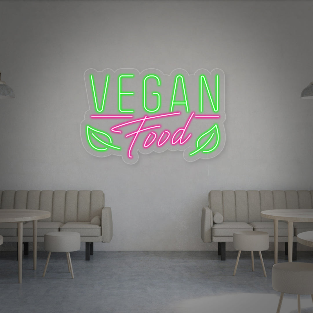 "Vegan Food" Neonschrift