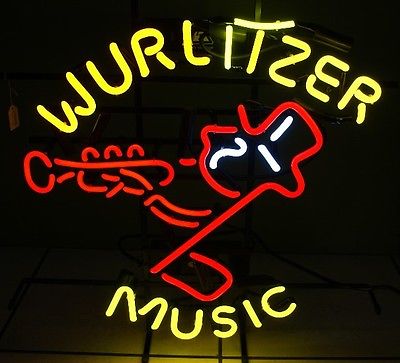 "Wurlittzer Music" Neonschrift