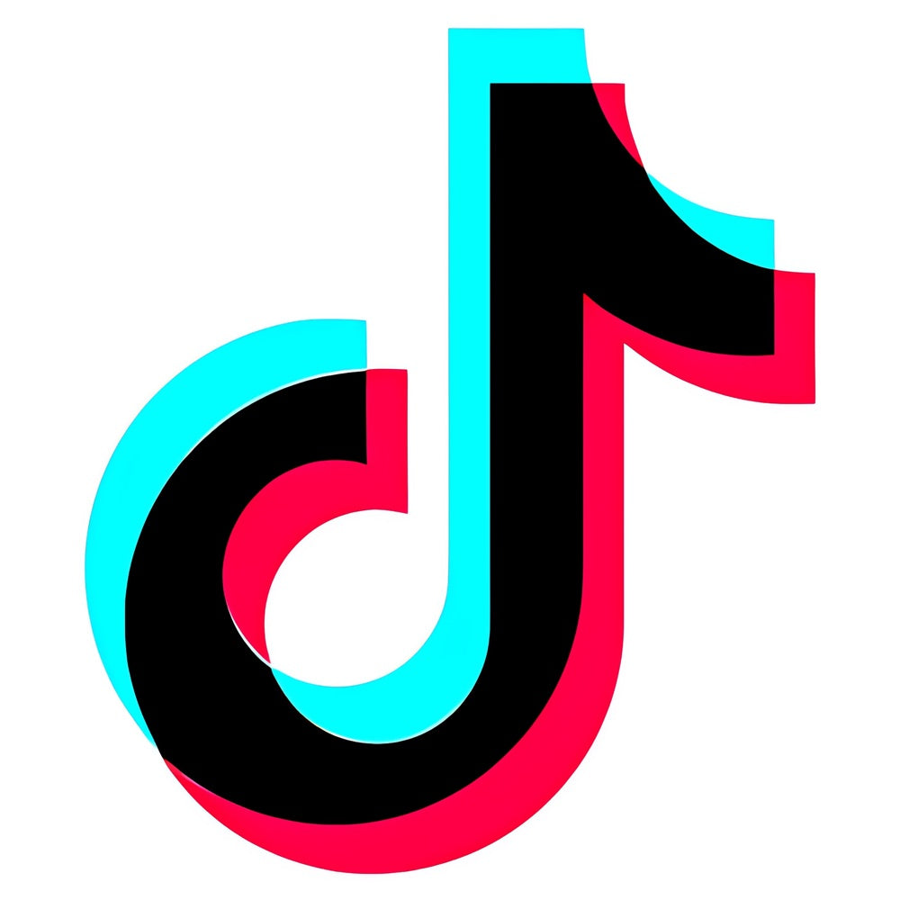 TikTok Logo als Vorlage für ein individuelles Neonschild